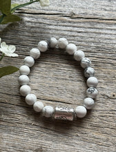 Load image into Gallery viewer, Kokopelli White Howlite 7 Inch Stretch Stretchy Elastic Bead Bracelet Gift