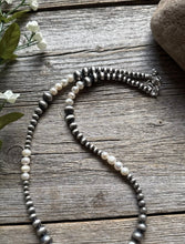 Load image into Gallery viewer, Freshwater Pearls Multi Graduated Sterling Silver Bead Necklace 18 inch 4mm -8mm