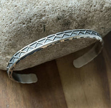 Load image into Gallery viewer, Sunshine Reeves Sterling Silver Stacker Cuff Bracelet Navajo Native Gift