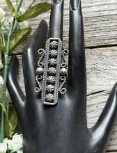 Load image into Gallery viewer, Navajo Native Sterling Silver Stamped Ring Size 7.5 Geneva