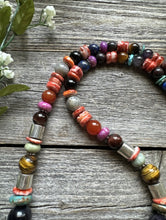 Load image into Gallery viewer, Tommy &amp; Rosita Singer T R Sterling Silver Red Spiny Oyster Bead Necklace 28”