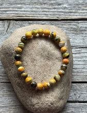 Load image into Gallery viewer, Bumblebee Jasper 7 Inch Stretch Bead Bracelet Gift Southwestern