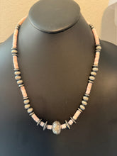 Load image into Gallery viewer, Sterling silver pink conch bead necklace 24inch