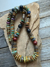 Load image into Gallery viewer, Vtg authentic T and R Singer necklace turquoise graduated