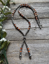 Load image into Gallery viewer, Jacla Sterling Silver Multi Graduated Spiny Oyster Pearls Bead Necklace 24 inch