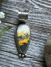 Load image into Gallery viewer, Native American Sterling Silver Yellow Bumblebee Jasper Pendant Tillie Jon Gift