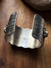 Load image into Gallery viewer, Navajo Sterling Silver Blue Number 8 Turquoise Cuff Bracelet RY