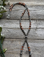 Load image into Gallery viewer, Jacla Sterling Silver Multi Graduated Spiny Oyster Pearls Bead Necklace 24 inch