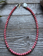 Load image into Gallery viewer, Tommy Rosita Singer T R Sterling Silver Pink Choker Bead Necklace 15 Inch