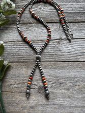 Load image into Gallery viewer, Jacla Sterling Silver Multi Graduated Spiny Oyster Pearls Bead Necklace 24 inch