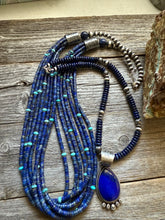 Load image into Gallery viewer, Navajo sterling silver lapis 3 piece set