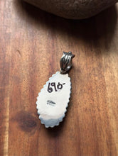 Load image into Gallery viewer, Navajo Sterling Silver Kingman Spiderweb Turquoise Pendant H Piasso