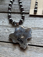 Load image into Gallery viewer, Navajo Sterling Silver Purple Spiny Oyster Pendant Necklace Earrings Set