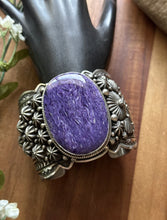 Load image into Gallery viewer, Native American Sterling Silver Purple Charoite Cuff Bracelet H Happy Piasso