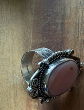 Load image into Gallery viewer, Navajo Handmade Sterling Silver Pink Conch Adjustable Ring Etta Enditto Gift