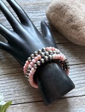 Load image into Gallery viewer, Sterling Silver Pink Conch Pearls Wrap Spiral Bead Bracelet