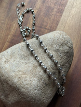 Load image into Gallery viewer, Sterling Silver 4mm Pearls Rosary Bead Necklace. 18 Inch.