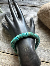 Load image into Gallery viewer, Turquoise Heishi 7 Inch Stretch Bead Bracelet Gift