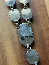 Load image into Gallery viewer, Navajo Handmade Sterling Silver Pink Conch Lariat Pearls Chain Bead Necklace E