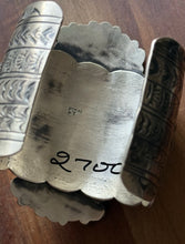 Load image into Gallery viewer, Native American Sterling Silver Turquoise Cluster Cuff Bracelet. RY