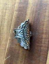 Load image into Gallery viewer, Sunshine Reeves Navajo Native 925 Sterling Silver Stamped Handmade Ring Size10.5