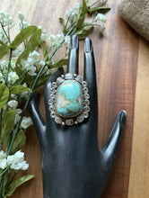 Load image into Gallery viewer, Navajo Sterling Silver Turquoise Adjustable Ring Etta Enditto Gift