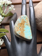 Load image into Gallery viewer, Navajo Native Sterling Silver Number 8 Turquoise Adjustable Ring Leslie Nez Gift