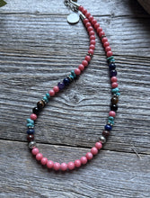 Load image into Gallery viewer, Tommy Rosita Singer T R Sterling Silver Multi Stone Choker Bead Necklace 15 Inch