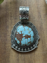 Load image into Gallery viewer, Navajo Sterling Silver Number 8 Turquoise Handmade Pendant Etta Enditto Gift