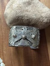 Load image into Gallery viewer, Sunshine Reeves Sterling Silver Thunderbird Cuff Bracelet Navajo Gift