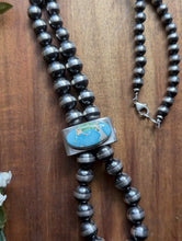 Load image into Gallery viewer, Sterling Silver Sonoran Gold Turquoise Pearls Bead Jackla Necklace 22 Inch