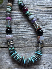Load image into Gallery viewer, Tommy Rosita Singer T R Sterling Silver Blue Turquoise Bead Necklace 20 Inch