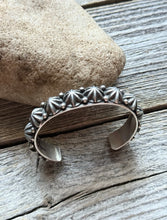 Load image into Gallery viewer, Navajo Native American Sterling Silver Star Stacker Cuff Bracelet H Happy Piasso