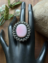 Load image into Gallery viewer, Navajo Handmade Sterling Silver Pink Conch Adjustable Ring Etta Enditto Gift