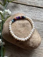 Load image into Gallery viewer, Freshwater Pearls Multi Stone 6.5 Inch Stretch Elastic Stretchy Bead Bracelet