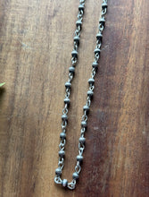 Load image into Gallery viewer, Sterling Silver 4mm Pearls Rosary Bead Necklace. 18 Inch.