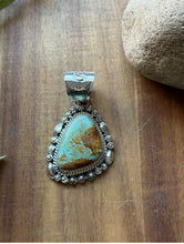 Load image into Gallery viewer, Navajo Sterling Silver Number 8 Turquoise Handmade Pendant K Yazzie Gift