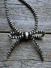 Load image into Gallery viewer, Bow Sterling Silver 4mm Pearls Bead Necklace. 18 Inch. Gift
