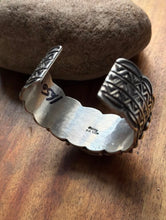 Load image into Gallery viewer, Tsosie White TO Sterling Silver White Buffalo Turquoise Cuff Bracelet Navajo