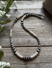 Load image into Gallery viewer, Freshwater Pearls Multi Graduated Sterling Silver Bead Necklace 18 inch 4mm -8mm