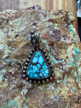 Load image into Gallery viewer, Navajo sterling silver king man turquoise pendant