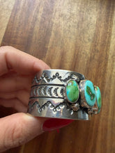 Load image into Gallery viewer, Navajo sterling silver Sonoran cuff bracelet