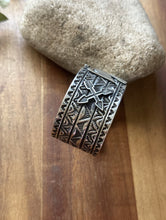 Load image into Gallery viewer, Tsosie White TO Sterling Silver Thunderbird Cuff Bracelet Navajo Gift
