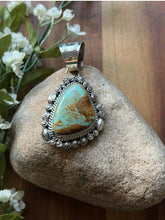 Load image into Gallery viewer, Navajo Sterling Silver Number 8 Turquoise Handmade Pendant K Yazzie Gift