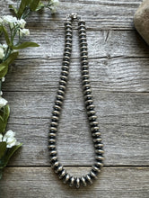 Load image into Gallery viewer, Southwestern 925 Sterling Silver 10mm Flat Saucer Pearls Bead Necklace 18 Inch