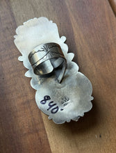 Load image into Gallery viewer, Native American Sterling Silver Turquoise Adjustable Ring M