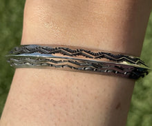 Load image into Gallery viewer, Sunshine Reeves Sterling Silver Stacker Cuff Bracelet Navajo Gift