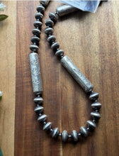 Load image into Gallery viewer, Southwestern Sterling Silver Saucer Bead Necklace. 28 inch. Gift
