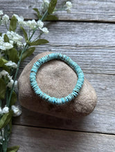 Load image into Gallery viewer, Turquoise Heishi 7 Inch Stretch Elastic Stretchy Bead Bracelet Gift