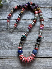 Load image into Gallery viewer, Tommy &amp; Rosita Singer T R Sterling Silver Red Spiny Oyster Bead Necklace 28”